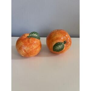 Fitz & Floyd Orange Shaped Salt & Pepper